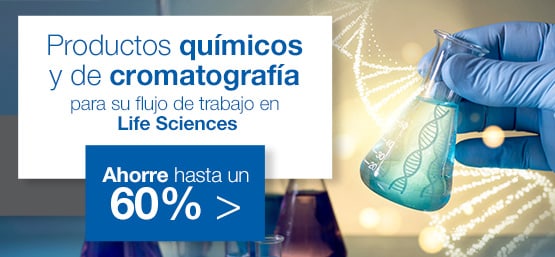Banner promocional de productos químicos y cromatografía