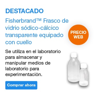 Fisherbrand™ Frasco de vidrio sódico-cálcico transparente equipado con cuello