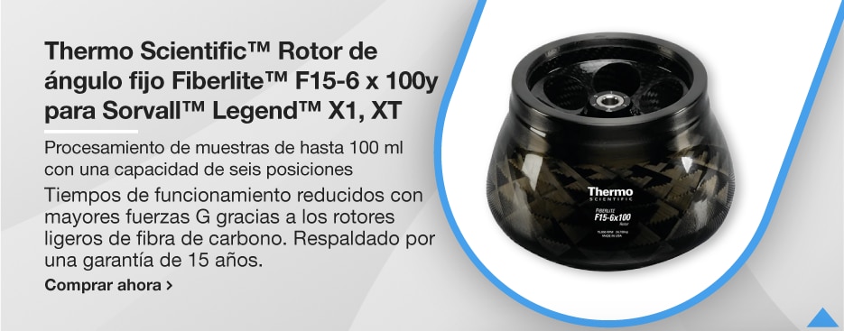 Thermo Scientific™ Rotor de ángulo fijo Fiberlite™ F15-6 x 100y para Sorvall™ Legend™ X1, XT