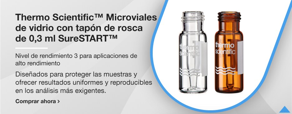 Thermo Scientific™ Microviales de vidrio con tapón de rosca de 0,3 ml SureSTART™